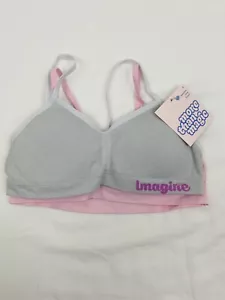 More Than Magic Girls Confezione 2 Reggiseno Senza Cuciture Argento e Rosa Piccolo Imbottito Rimovibile - Foto 1 di 6