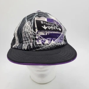 Enyce Sean Combs Brooklyn Bridge Graphic Mesh Trucker Cap Snap Back Purple - Bild 1 von 6