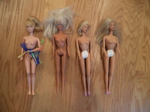 Lote de 4 - ¿Muñecas Barbie surtidas de los años 80-90? 1 cuerda de giro de cintura flexible - Imagen 1 de 8