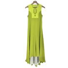 Diane Von Furstenberg Silk Starr High Low Maxi Dress Bright Kiwi Green Women’s 8
