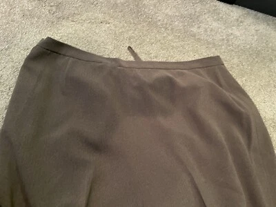 Le костюм с подкладкой серо-коричневый на молнии 100% полиэстер платье брюки - размер 16 (CA) - Изображение 1 из 4