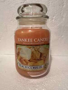 Peach Cobbler Yankee Candle Large Jar 22oz 623g - A Burners Delight - Picture 1 of 4