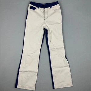 Paloma Wool Womens Size 26 Dax Pants Denim White Blue Colorblock Cotton Vintage - Picture 1 of 10
