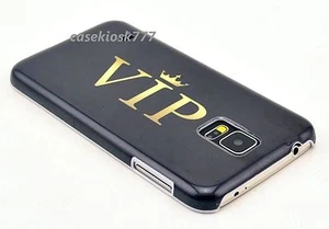 for Samsung galaxy S5 S V i9600 phone hard back case cover VIP black - Picture 1 of 3
