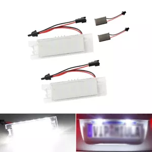 2x White LED License Plate Light w Resistor For Opel Vectra C Astra J H Zafira B - Picture 1 of 9