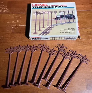 Postes telefónicos vintage Lionel calibre 0 y 027 #6-2181 con caja 10 postes - Imagen 1 de 7