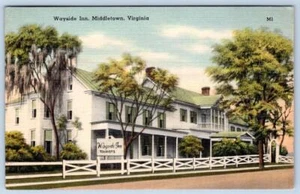 1940's MIDDLETOWN VIRGINIA VA WAYSIDE INN TOURISTS HOME HOTEL MOTEL POSTCARD - Picture 1 of 2
