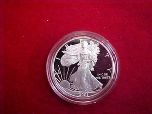 424) 2001 W American Silver Eagle PP - KEIN COA - KEIN OGP - beginnt bei 50,00 $ - Bild 1 von 6