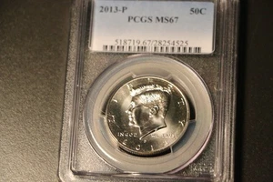 2013 P Kennedy Half Dollar PCGS MS67 Brilliant and Spotless - Picture 1 of 2