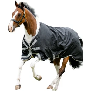 Horseware Ireland Black/Titanium Grey & Silver 155 cm Weidedecke Amigo 0g 1200D - Bild 1 von 6