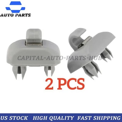 2PCS Sun Visor Gray Clip Holder Hook 8U0857562A for Audi A3 S3 A4 S4 A5 S5 Q3 Q5 Foto 1 de 4
