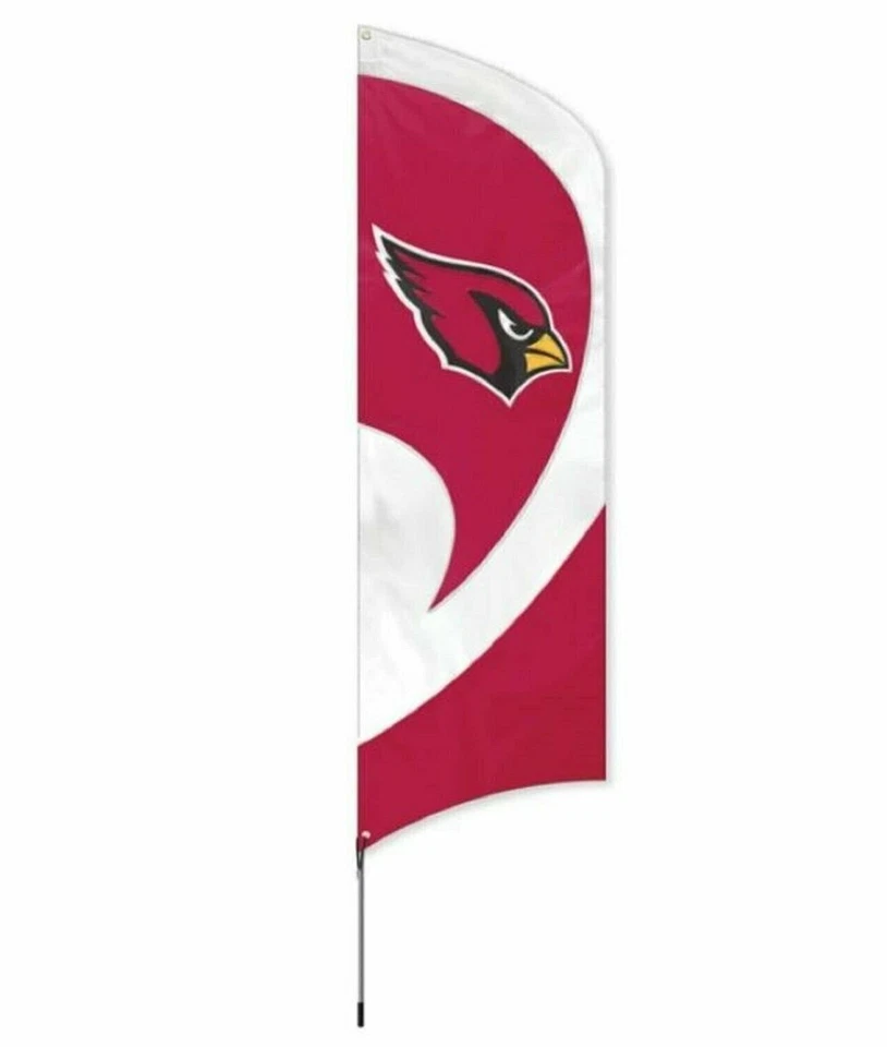Arizona Cardinals Equipo Alto Bandera Tailgating Bandera Kit 8.5 x 2.5 pies con Poste Foto 1 de 2