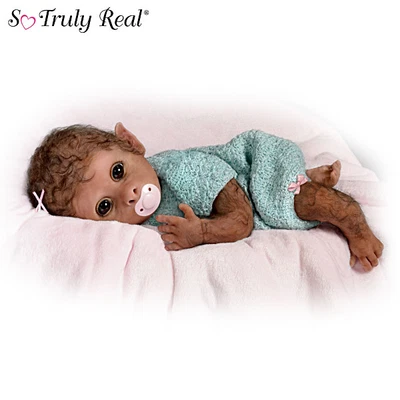 THE ASHTON-DRAKE GALLERIES Ashton Drake Clementine Needs A Cuddle Baby Monkey Doll By Linda Murray NEW NIB