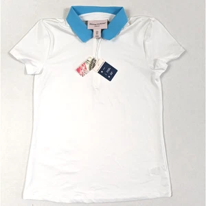NEW Tommy Bahama Golf Polo Women Size S White Short Sleeve 14 Zip Shirt - Picture 1 of 7