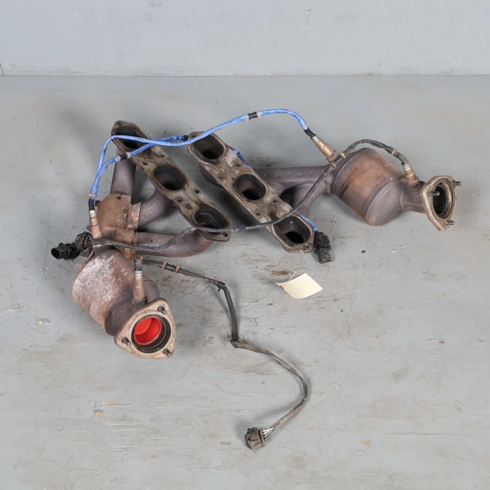 Colector de escape izquierdo derecho Porsche Boxster Cayman 987 3.4 2006-2008 OEM usado Foto 1 de 4