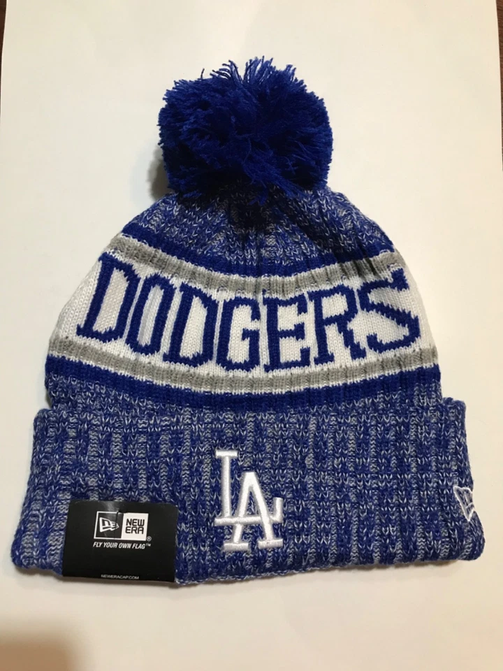 MLB LOS ANGELES DODGERS  2024 NEW ERA SIDELINE ON FIELD SPORT KNIT Beanie POM PO - Image 1 of 1