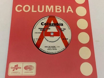 MIREILLE MATHIEU When You Return EUROVISION 1968 DEMO Columbia DB8429 EXCELLENT Foto 1 de 2