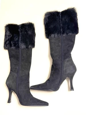 Melian Genuine Suede / Leather  Womens Boots Sz: 6M Made In Spain * Never Worn * - Image 1 of 4