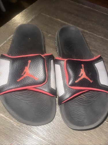 AIR JORDAN Hydro 3 UOMO nero cemento rosso bianco 854556 003 9 diapositive vintage