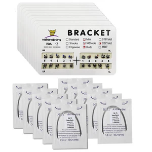 Dental Orthodontic Braces Brackets Metal Mini MBT Roth.022 Hook345/Arch Wires - Picture 1 of 24