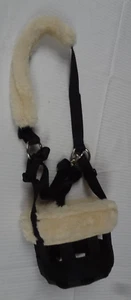 Grazing Muzzle Teddy Fleece, Nylon, Black, Pony - Picture 1 of 6