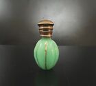 Vintage Opaque Glass Melon shape Perfume bottle with gold work
