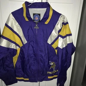 MINNESOTA VIKINGS Jacket VINTAGE YOUTH LRG 14/16 GENUINE STUFF Sewn NFL Logo NFC - Picture 1 of 6