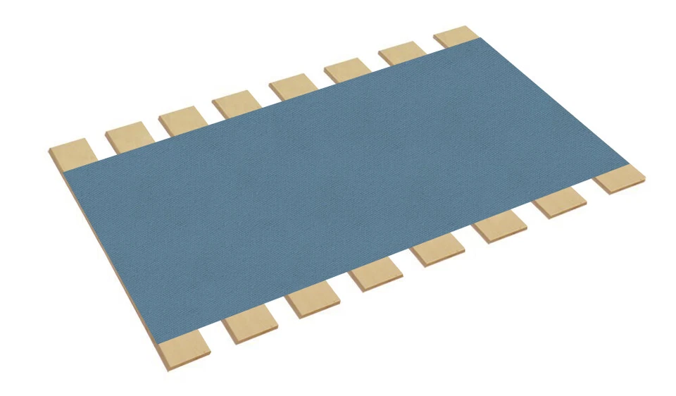 Listones de Cama Tamaño Completo con Lona Ancho Personalizado Plataforma Colchón Tableros de Soporte Foto 1 de 1