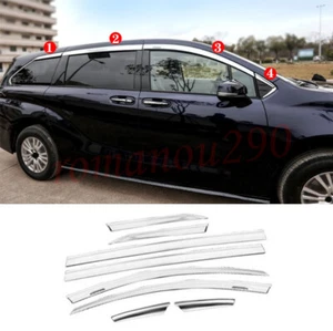 2021-2023 For Toyota Sienna Chrome Window Visor Vent Shades Sun Rain Guard 8pcs - Picture 1 of 8