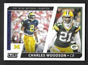 2021 Score Collegiate Champions #7 Charles Woodson Green Bay Packers HOF - Picture 1 of 1