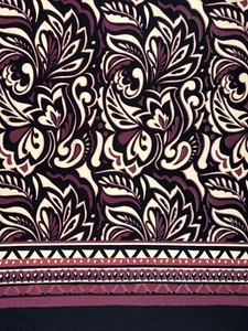 1.3M Double Border Baroque Printed Viscose Elastane Jersey Dressmaking Fabric - Picture 1 of 2