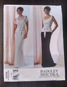 Vogue American Designer Evening Top Skirt Capelet V2776 Badgley Mischka 8-12 UC - Picture 1 of 3