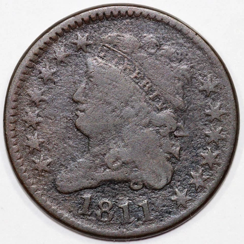 1811 1/2c Classic Head Half Cent Cover