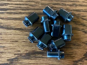 10 Relic Aged WORN Daka-Ware Black Bakelite Top Hat Knobs Lever Toggle Switch - Picture 1 of 5