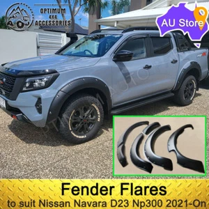 Matte Black Smooth Fender Flare to suit Nissan Navara D23 NP300 MY21 2021-On - Picture 1 of 7