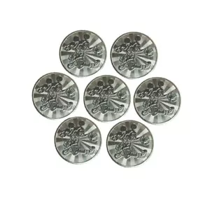 100 PCS Arcade Game Tokens 25*1.85mm Stainless Steel Coin Token for jamma - Picture 1 of 3