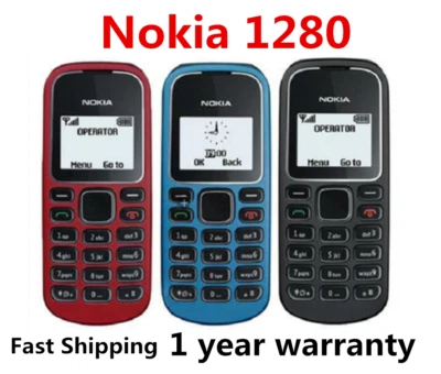 Nokia 1280 2G GSM 900/1800 Unlocked Global Classic CellPhone +1Year WARRANTY - Image 1 of 4