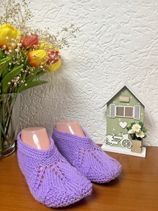 ***Handgestrickte Füsslinge Bettschuhe Hausschuhe  Gr 39-42*** - Bild 1 von 1