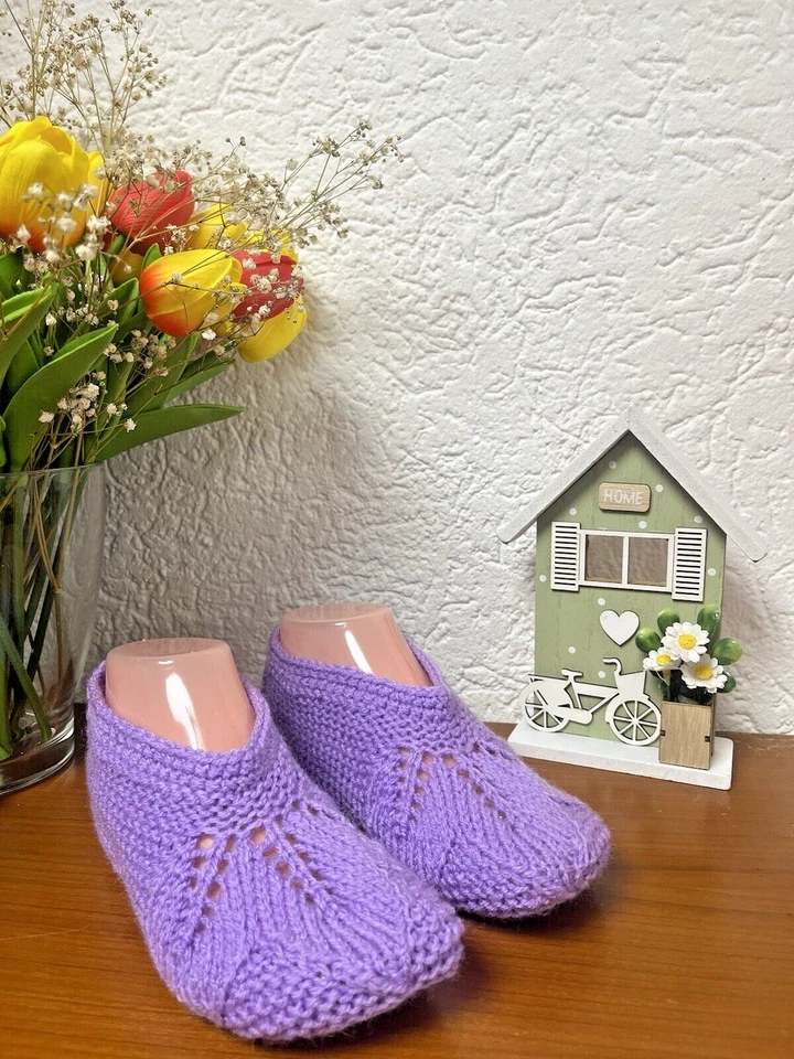 ***Handgestrickte Füsslinge Bettschuhe Hausschuhe  Gr 39-42*** - Bild 1 von 1