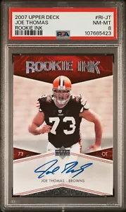 Upper Deck Rookie Ink Joe Thomas Ri-jt 2007 automático Browns Hof Legend PSA 8 - Imagen 1 de 2