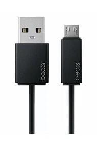 set of 2 Genuine Beats by Dr Dre Micro USB Charger Cable Black 6" Inches- Black - Picture 1 of 7