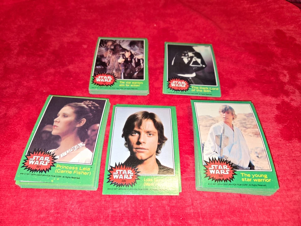 1977 TOPPS STAR WARS SERIE 4 JUEGO VERDE FALTA 1 TARJETA 199-264 JUEGO LIMPIO Foto 1 de 1