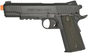 COLT 1911 CO2 RAIL GUN AIRSOFT PISTOL NON BLOWBACK - Picture 1 of 1