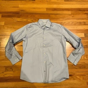 BANANA REPUBLIC Slim Fit Button Down Dress Shirt Blue Italy Fabric 15-15.5 - Picture 1 of 4