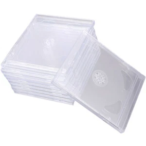 9pcs Clear CD Jewel Cases Acrylic CD Boxes Portable DVD Cases DVD Storage Cases - Afbeelding 1 van 12