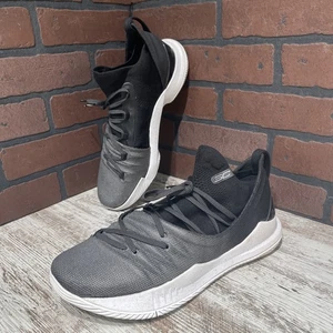 Under Armour Curry 5 Black Gray White Basketball Sneakers Shoes 12 - FAST SHIP - Picture 1 of 7