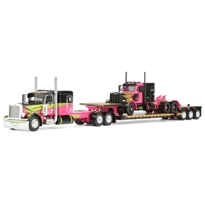 First Gear DCP 1/64 Peterbilt 389 &359 Semi Fontaine Lowboy Loewen Farms 60-2139 - Picture 1 of 6