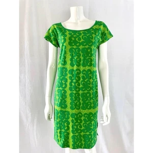 MARIMEKKO Vintage Dress, Green Jersey Dress, Cotton Summer Sundress Size M - Picture 1 of 9