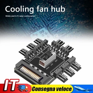 Multi Way Splitter Cooling Fan Hub SATA 1 to 8 3Pin 12V Power Suppply Cooler - Photo 1/5
