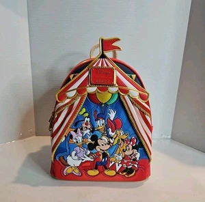 Loungefly Disney Mickey & Friends Zirkus Big Top Rucksack Neu mit Etikett - Bild 1 von 8